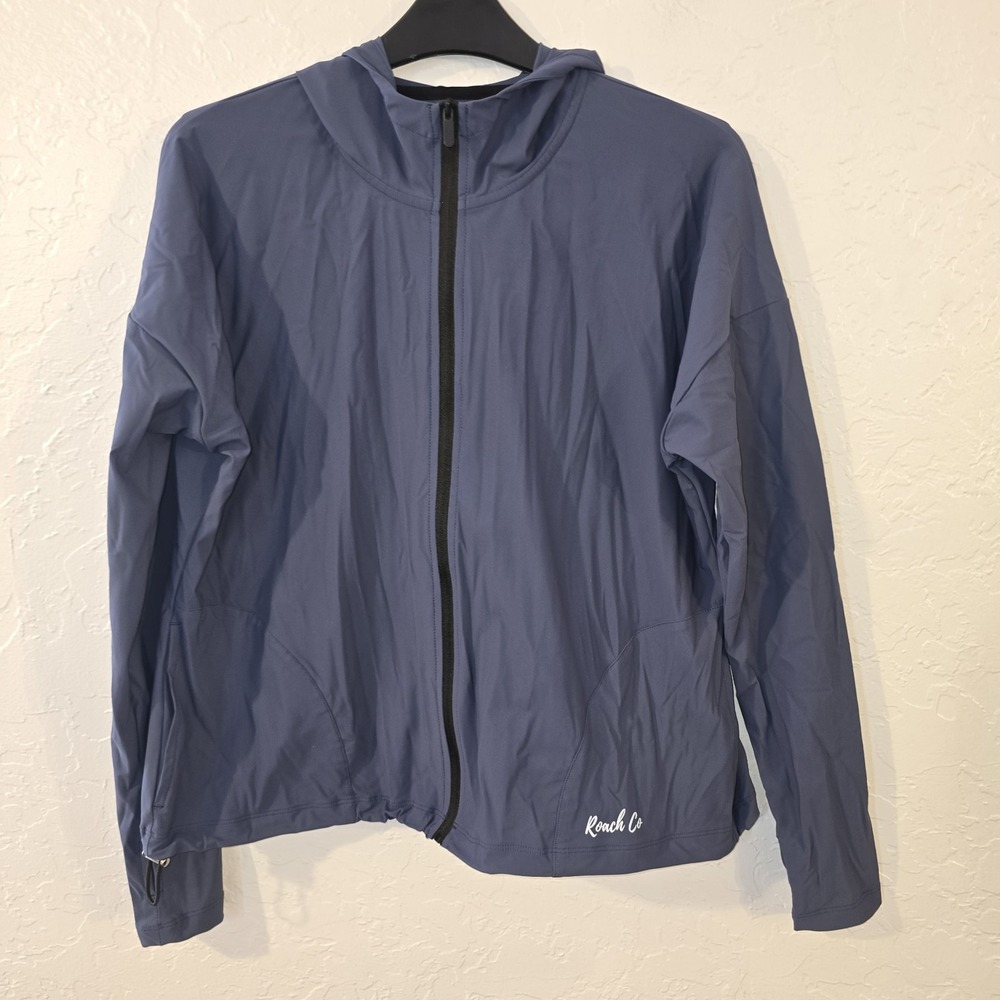 Roach Co Womens Small Blue Athletic Jacket Sports Active Wear Gym Athleisure